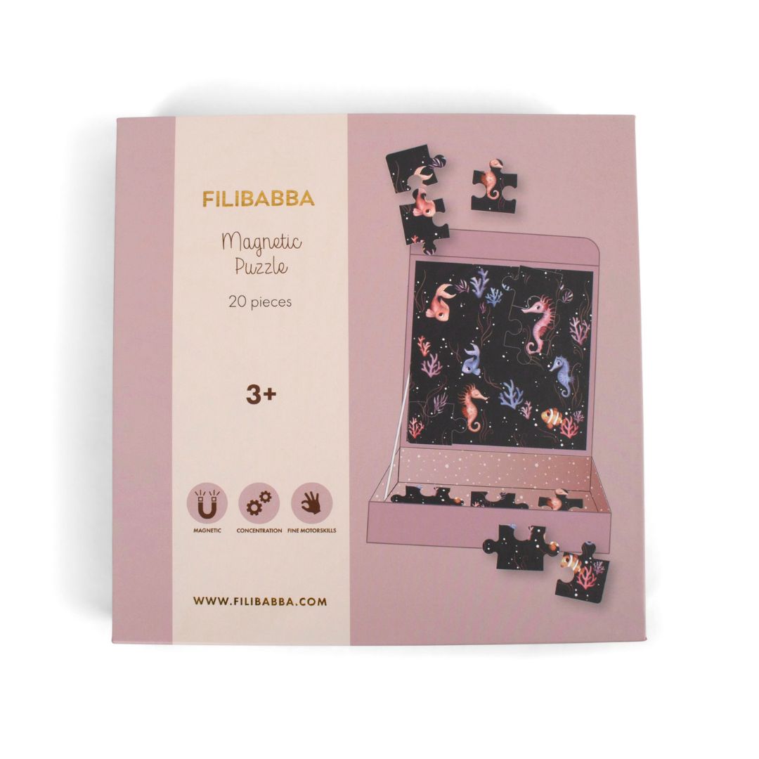 Filibabba Magnetic Games - Puslespil med søheste