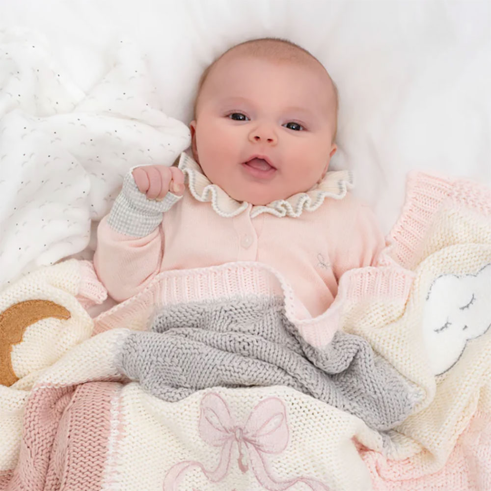 Livly Playroom Strikket Tæppe Pink