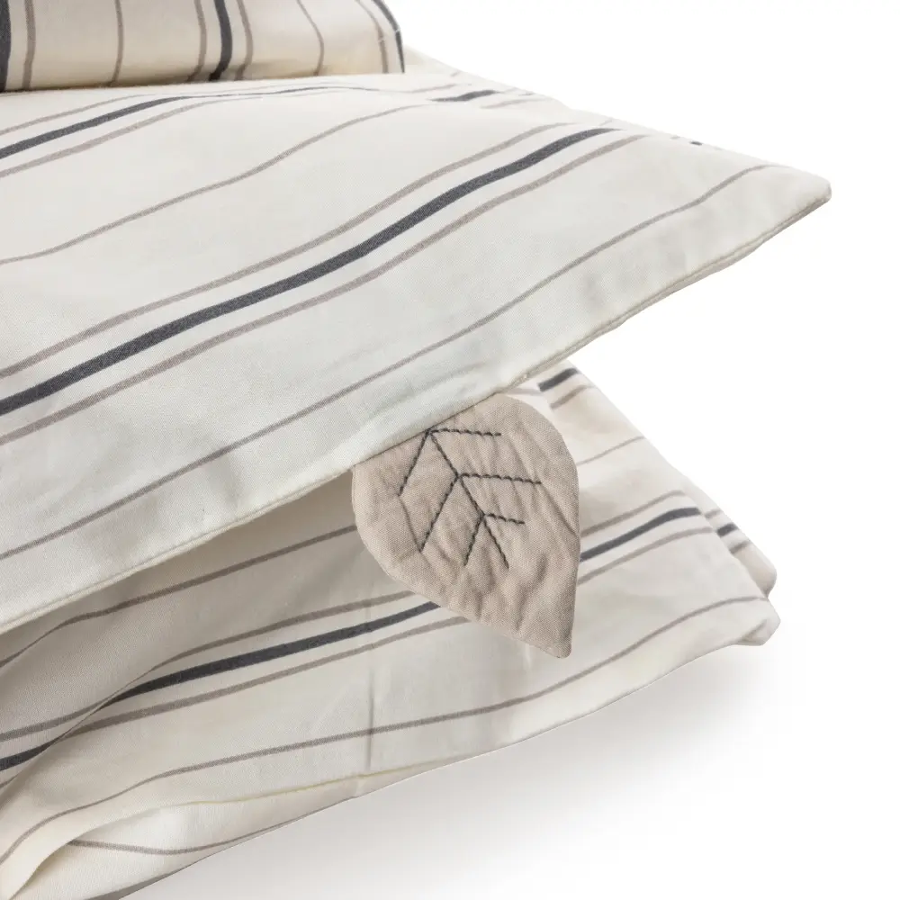 Sebra dynebetræksæt baby creme striber