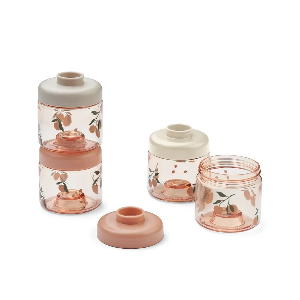 Liewood Dominique Baby Food Tritan Boxes 4-Pack Peach / Sea shell