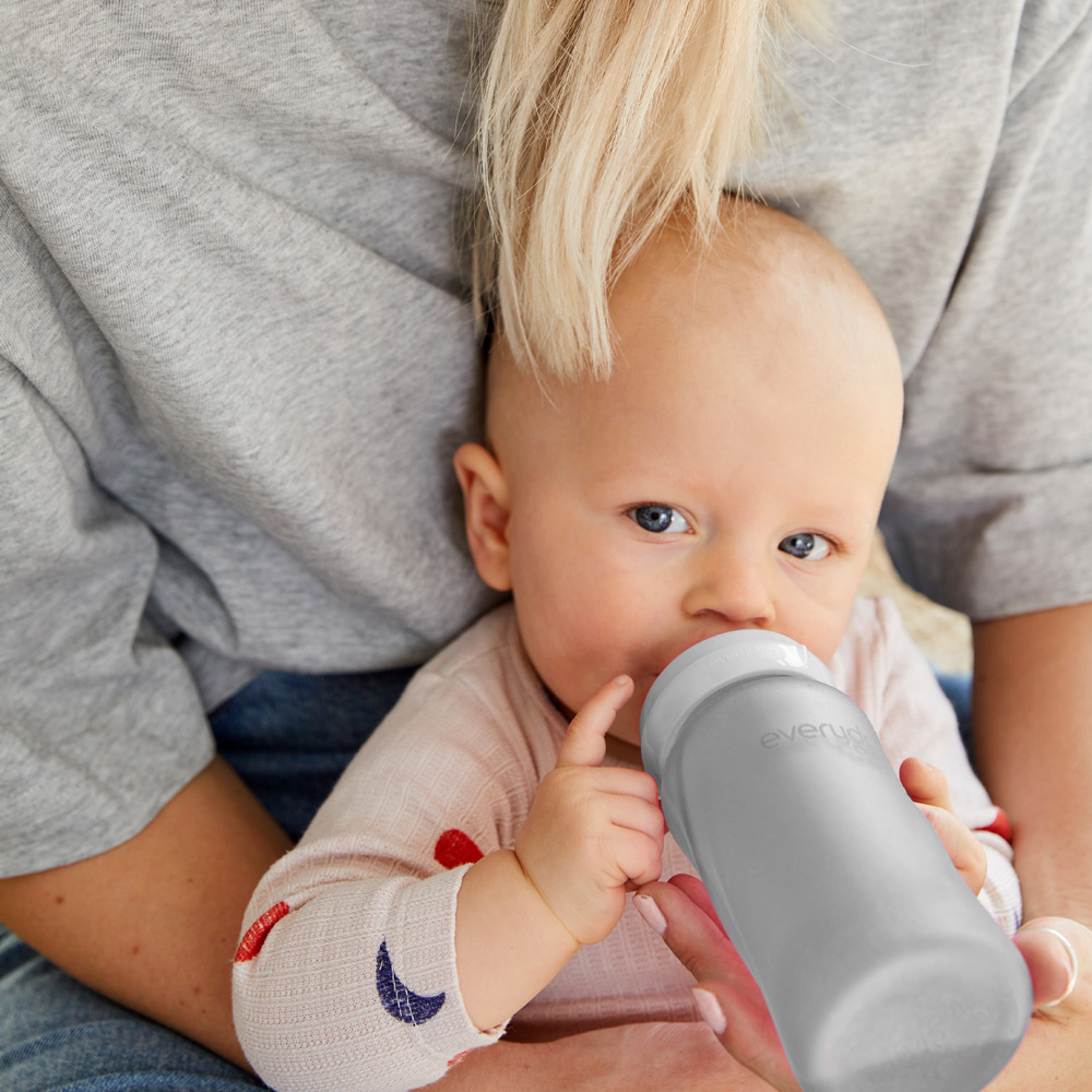 Everyday Baby sutteflaske Healthy + 240 ml - Quiet Gray