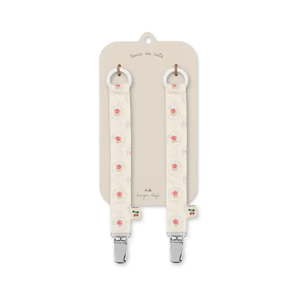 Konges Sløjd 2 Pack Pacifier Strap Mirage