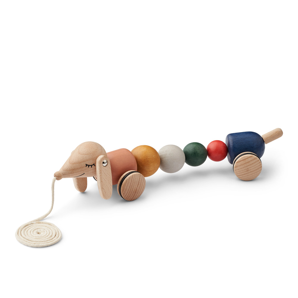 Liewood Barthes Pull Along Toy Golden karamel multimix