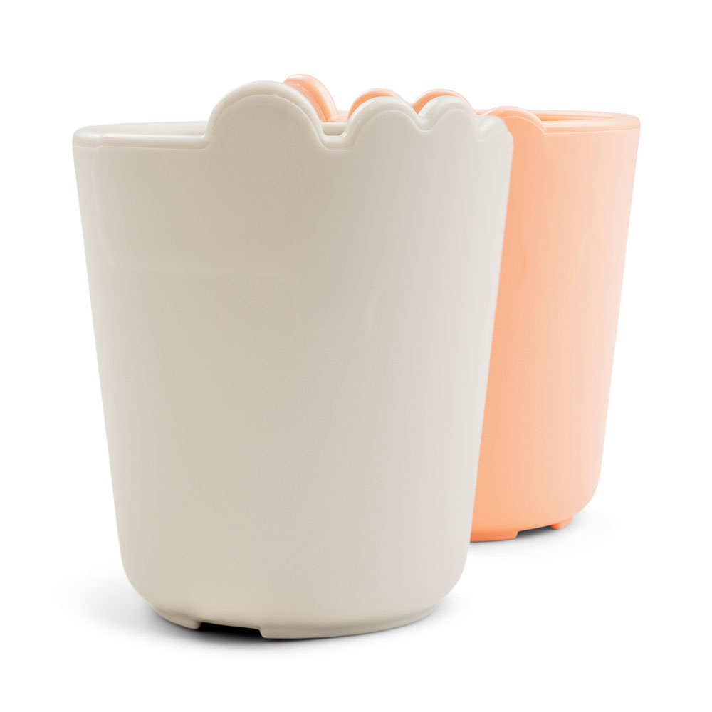 Done by Deer Kiddish mini krus 2-pack Croco Sand/Coral