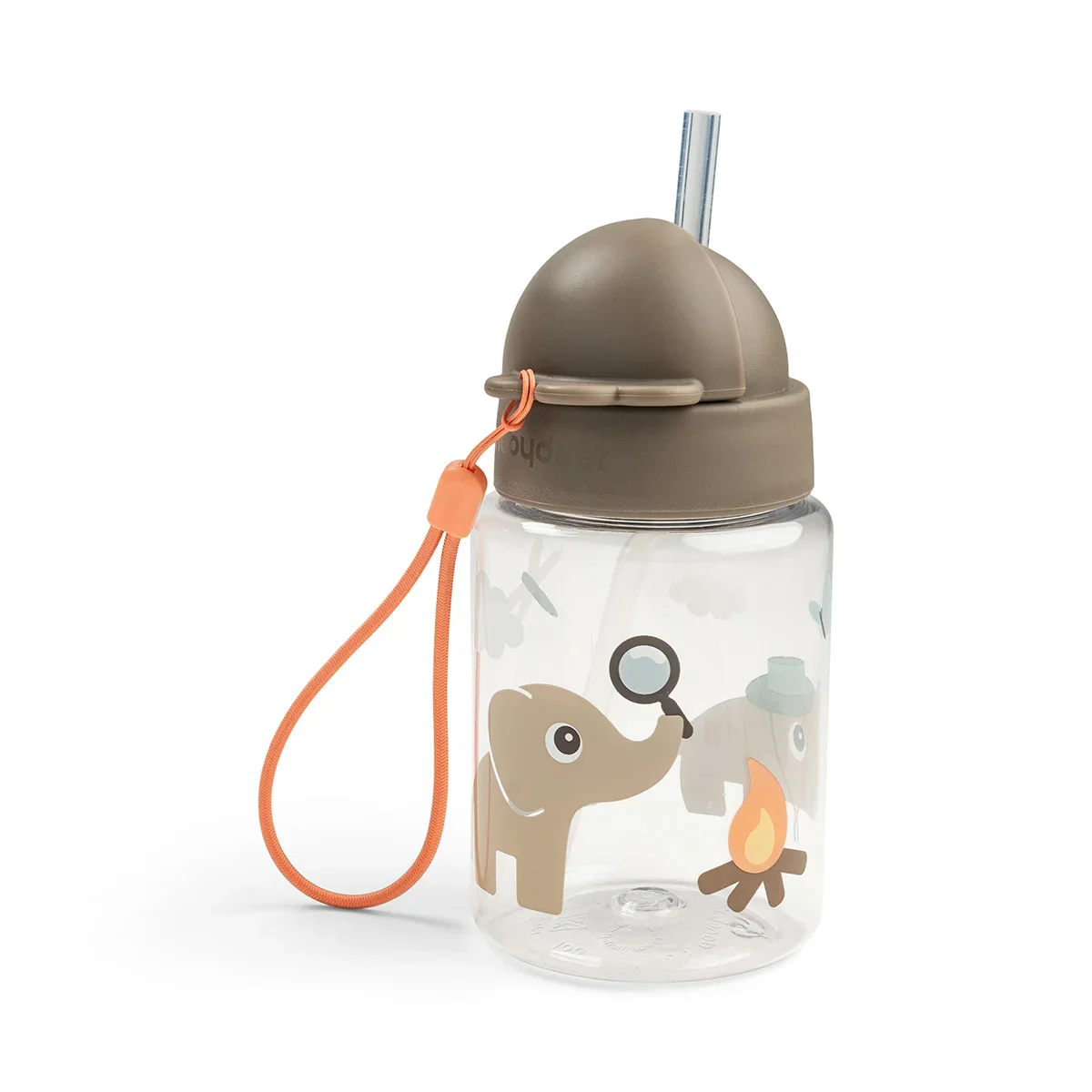 Done by Deer drikkeflaske med sugerør Tiny Trails Sand 280 ml