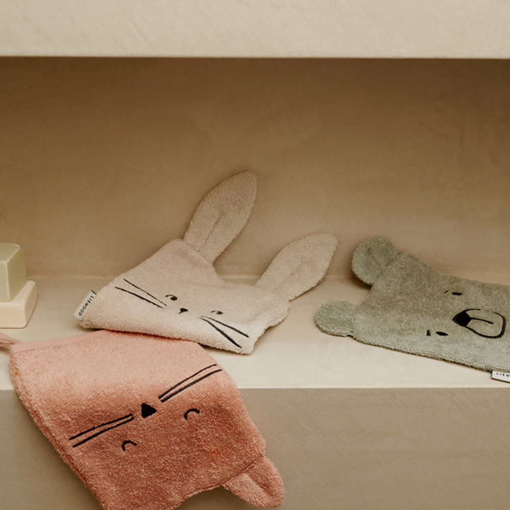 Liewood Sylvester Classic Vaskeklut 3-Pack Dove blå blanding