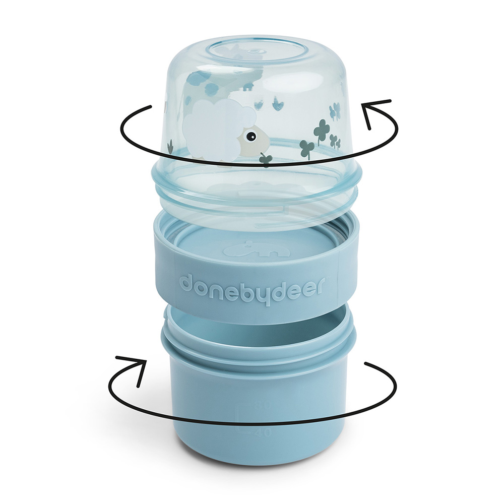 Done by Deer To go 2-vejs snackbeholder S Tiny farm Blue