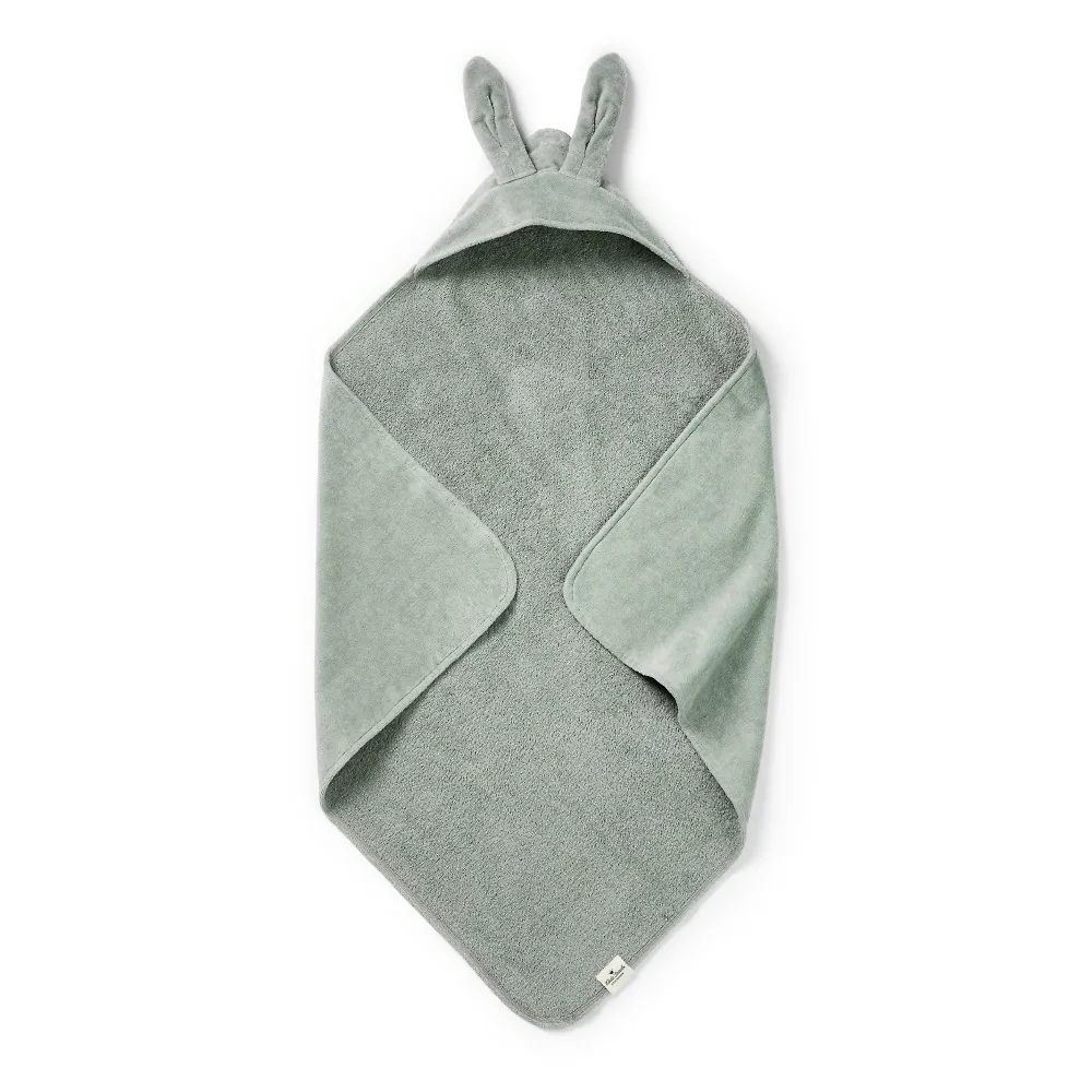 Elodie Details Håndklæde med hætte Mineral Green Bunny