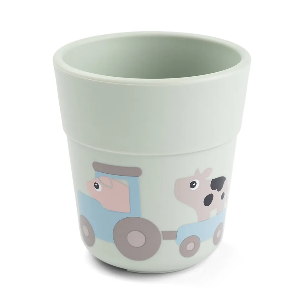 Done by Deer Foodie spisesæt med sugekop Tiny Farm Green