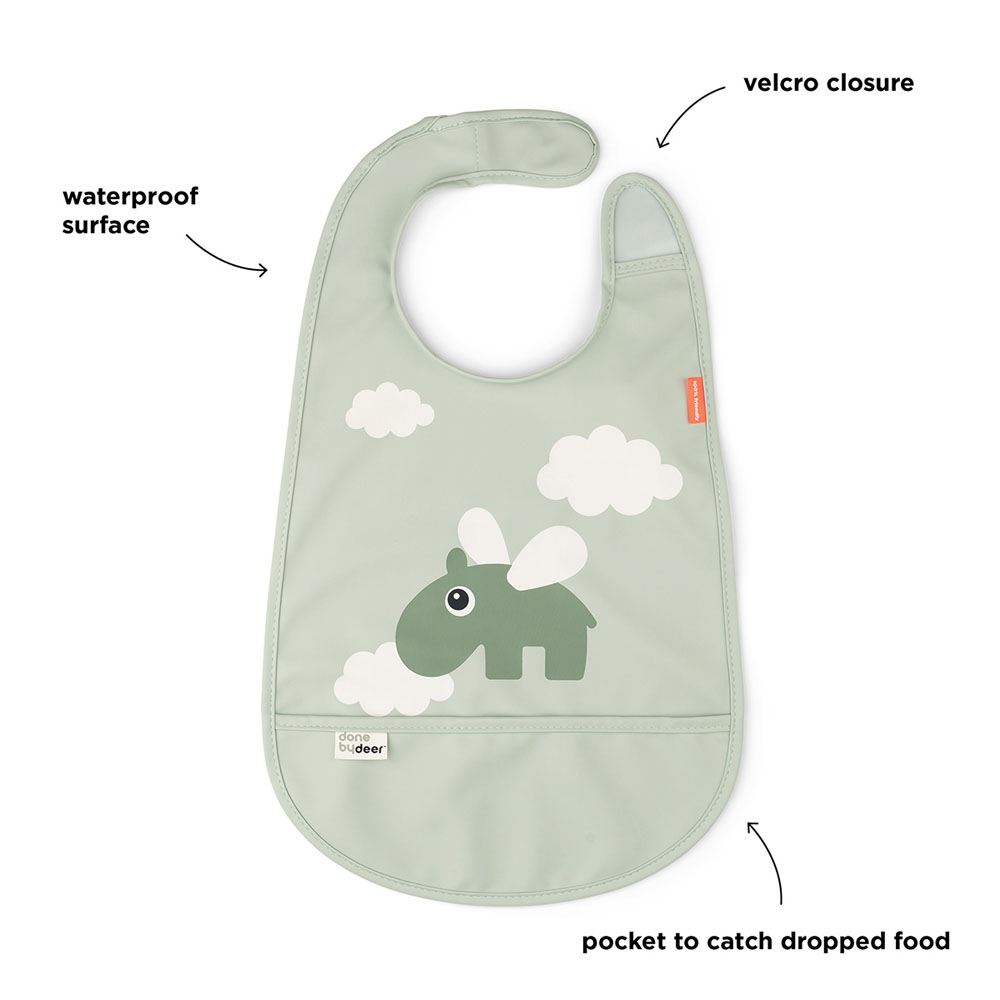 Done by Deer Hagesmæk m/velcro Happy clouds Green