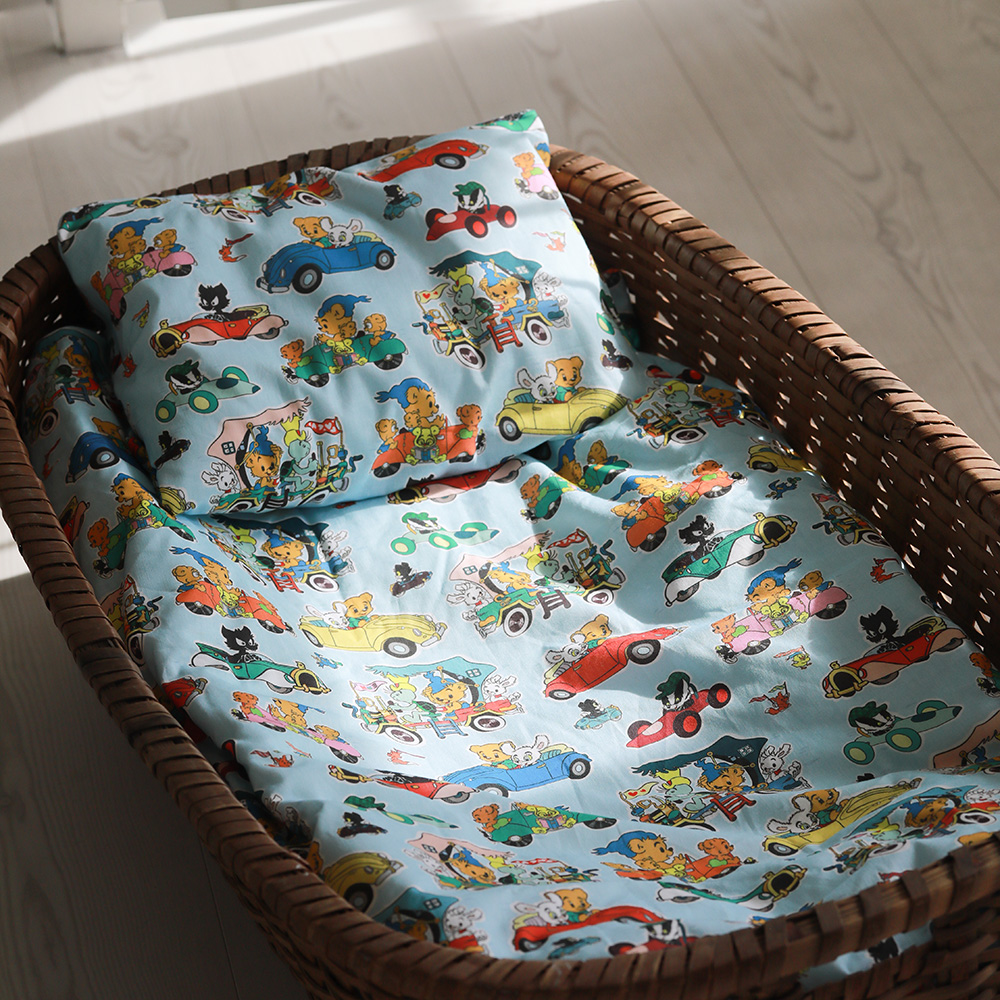 Rätt Start Bamse dyne- og pudebetræk til vogn/vugge