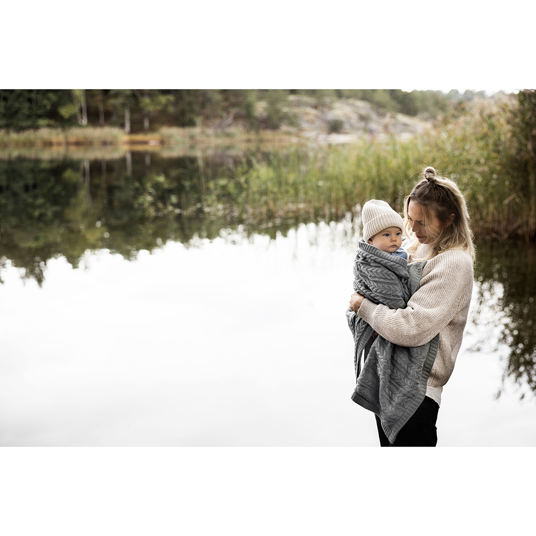 Vinter & Bloom bomuldstæppe Cuddly EKO Misty Grey
