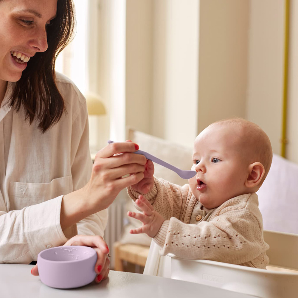 Everyday Baby silikoneskål 2-pak Lys Lavendel