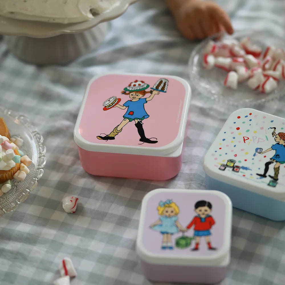 Rätt Start Pippi fødselsdag snackboks 3-pak