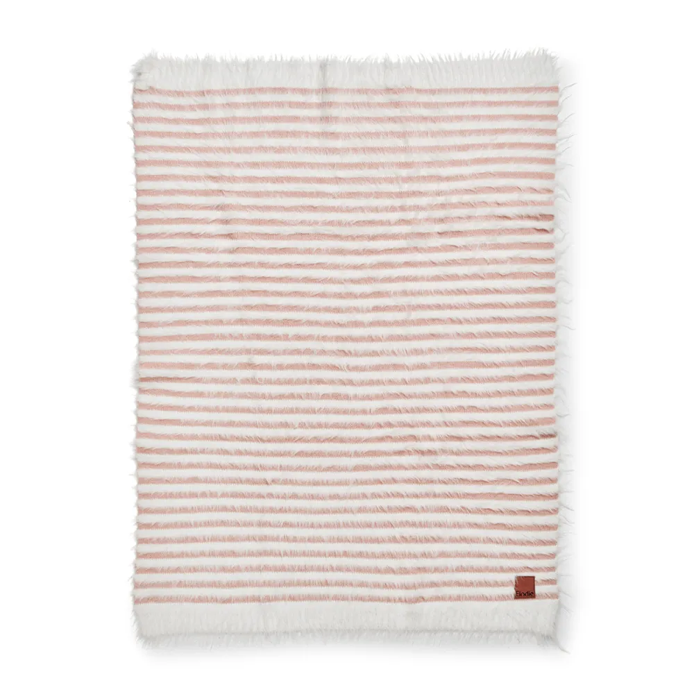 Elodie Furry Knit Tæppe Faded Rose