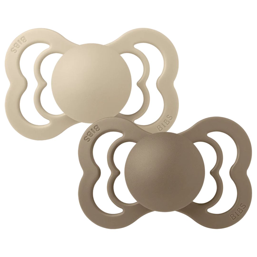 Hagesmæk Napp 2-Pack Supreme 6-18m Silikone Vanilla/Dark Oak