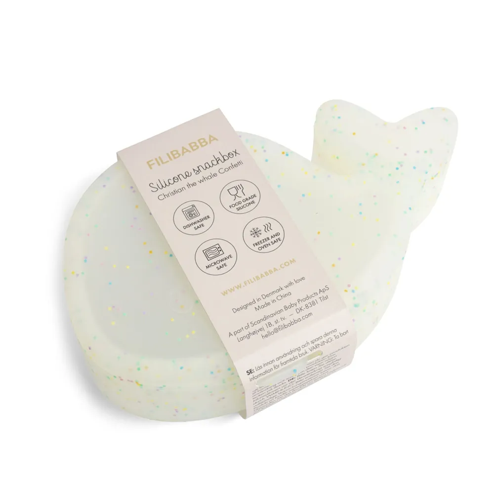 Filibabba Snackbox - Hvalen Christian - Konfetti