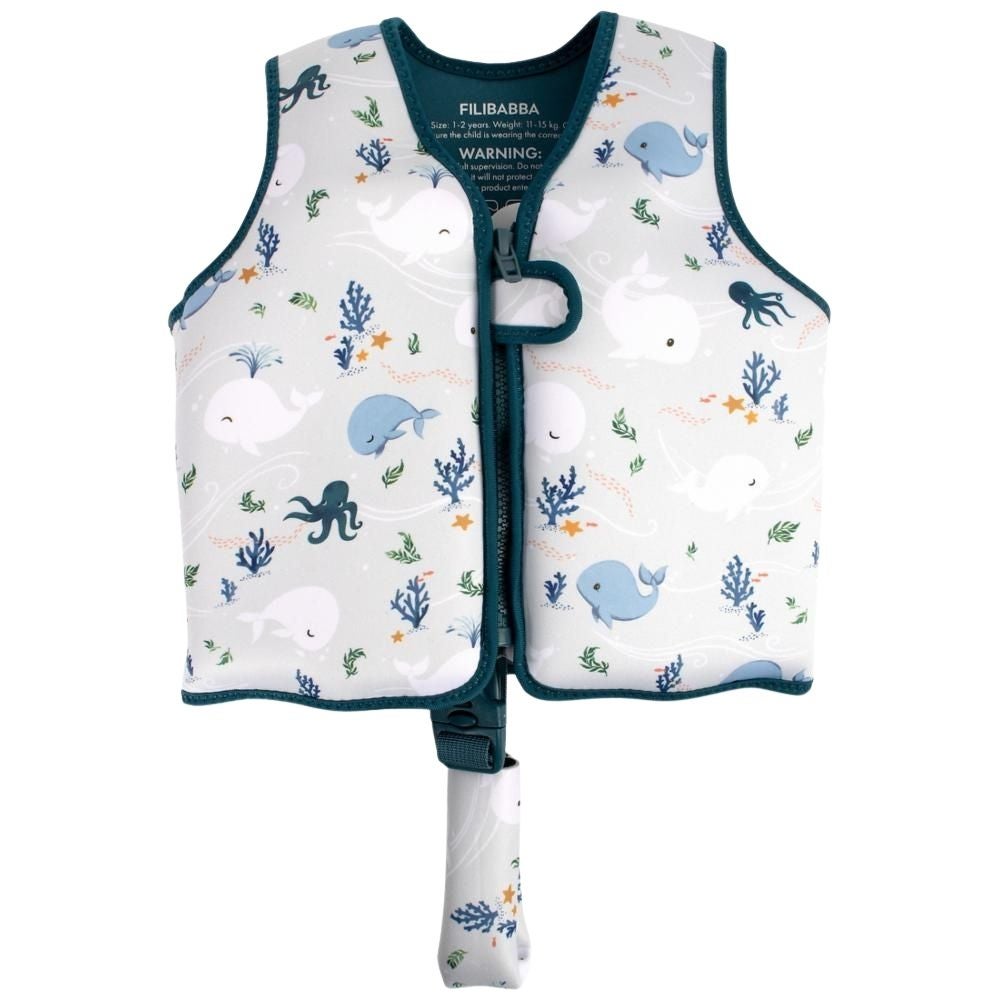 Filibabba redningsvest 3–4 år Christian's whale tales