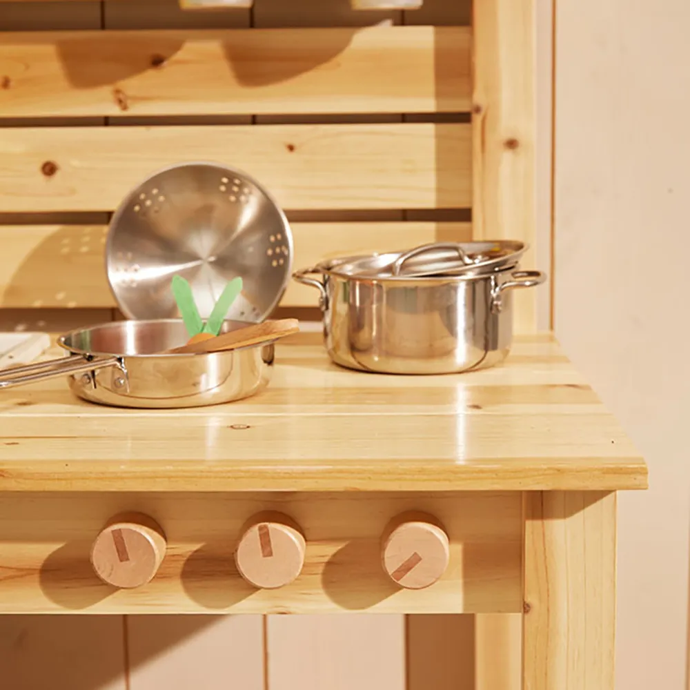 Kids Concept Støbejernssæt i rustfrit stål KID`S HUB
