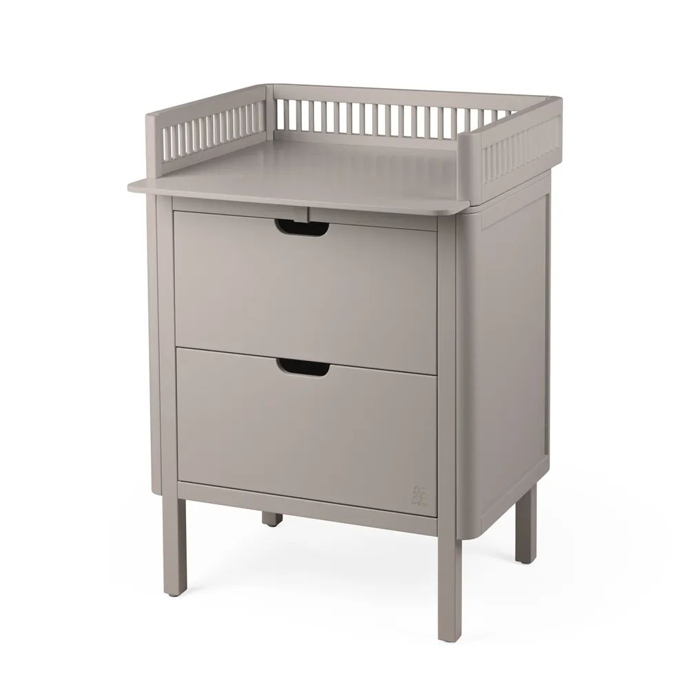 Sebra puslebord med skuffer, Jetty Beige