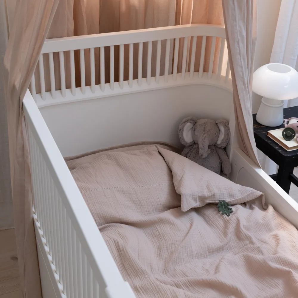 Sebra Sengetøj baby musselin seabreeze beige