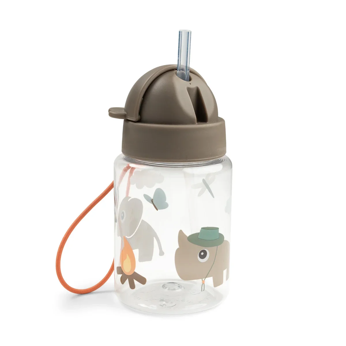 Done by Deer drikkeflaske med sugerør Tiny Trails Sand 280 ml