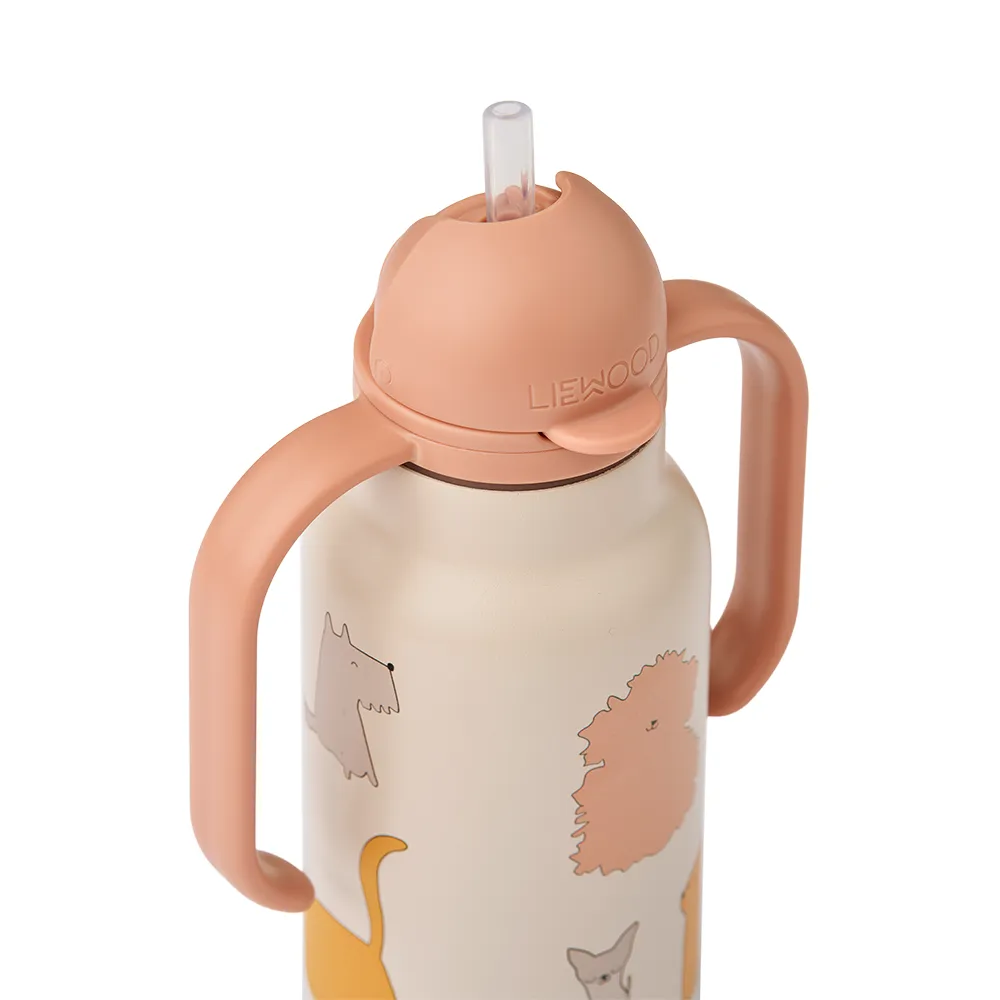 Liewood Kimmie vandflaske 250 ml Cats and Dogs / Sandy