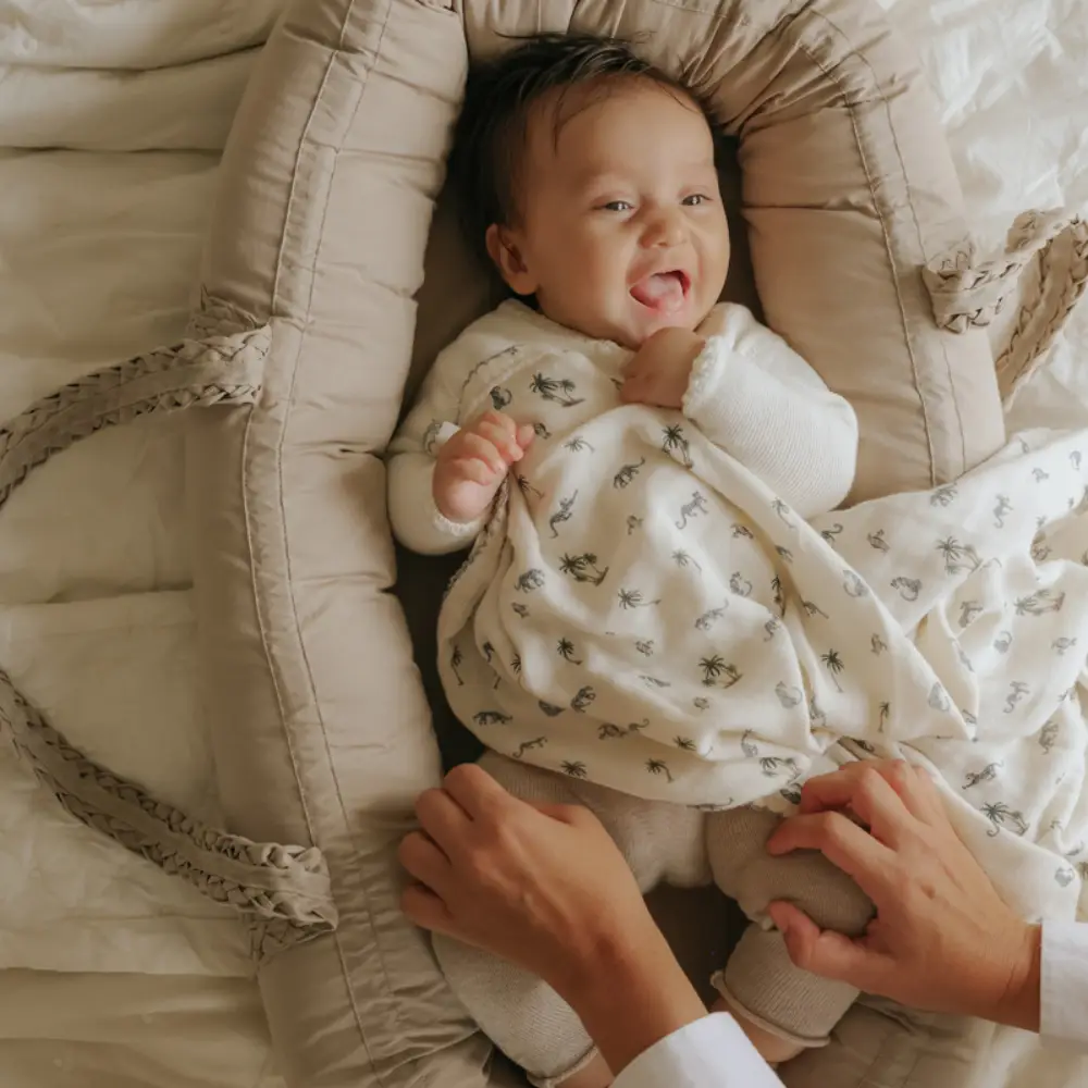 Elodie Muslin tæppe Garden Leo's Resort One size