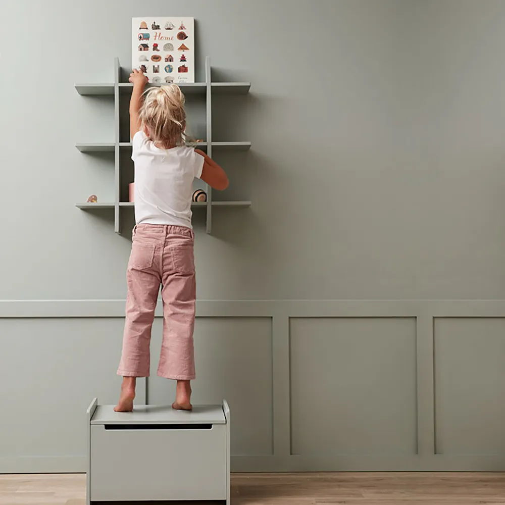 Kids Concept Væghylde 3 niveauer lysegrøn STAR