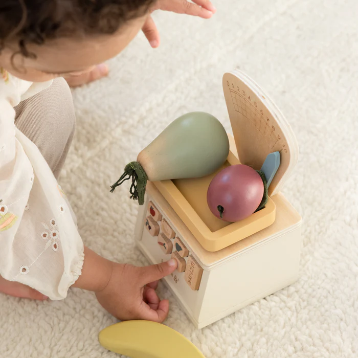 Sebra butiksvægt i træ