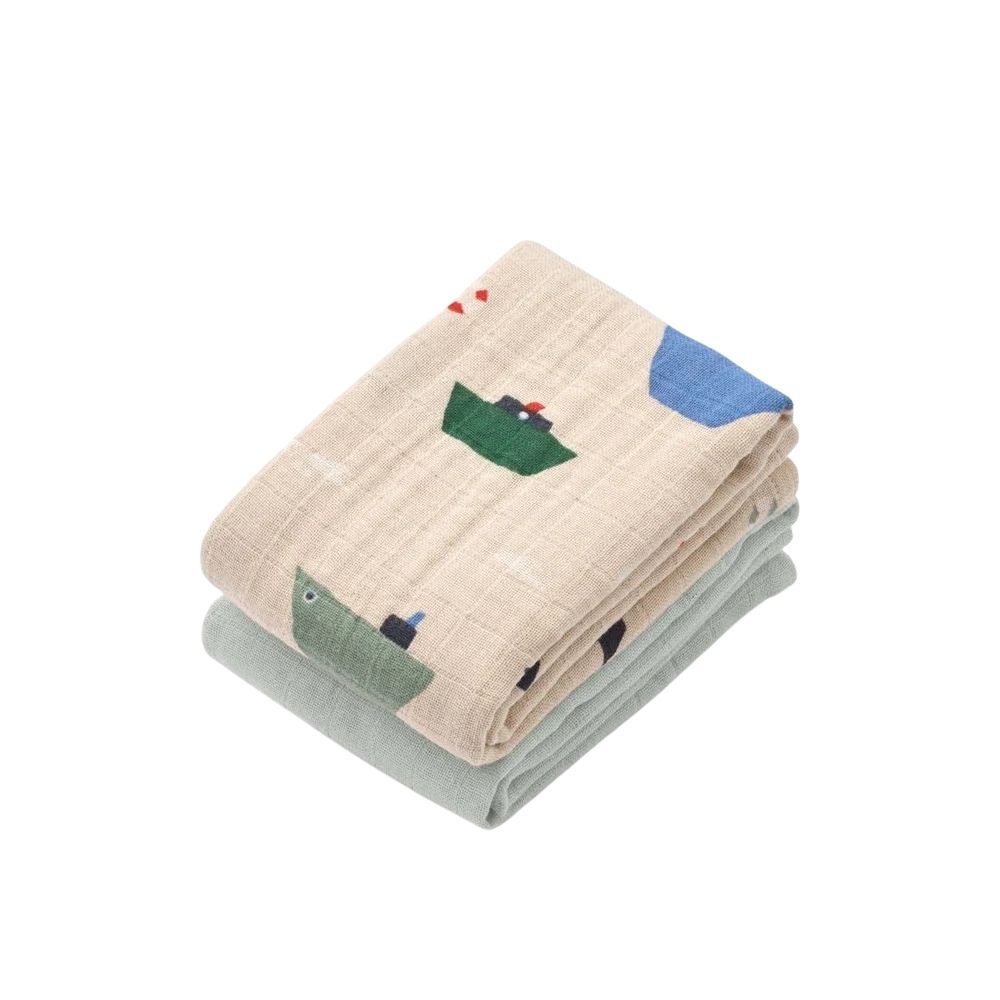 Liewood Lewis stofble 2-pak – Sailing / Dove blue