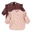 Konges slöjd 2 pack glitter Haklapp med ärm frill cherry glitter 18m-3y