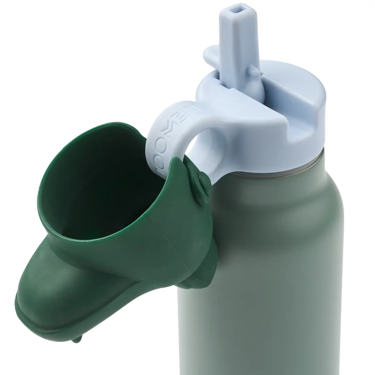 Liewood Falk-drikkedunk med krokodille – 350 ml – Peppermint / Garden Green