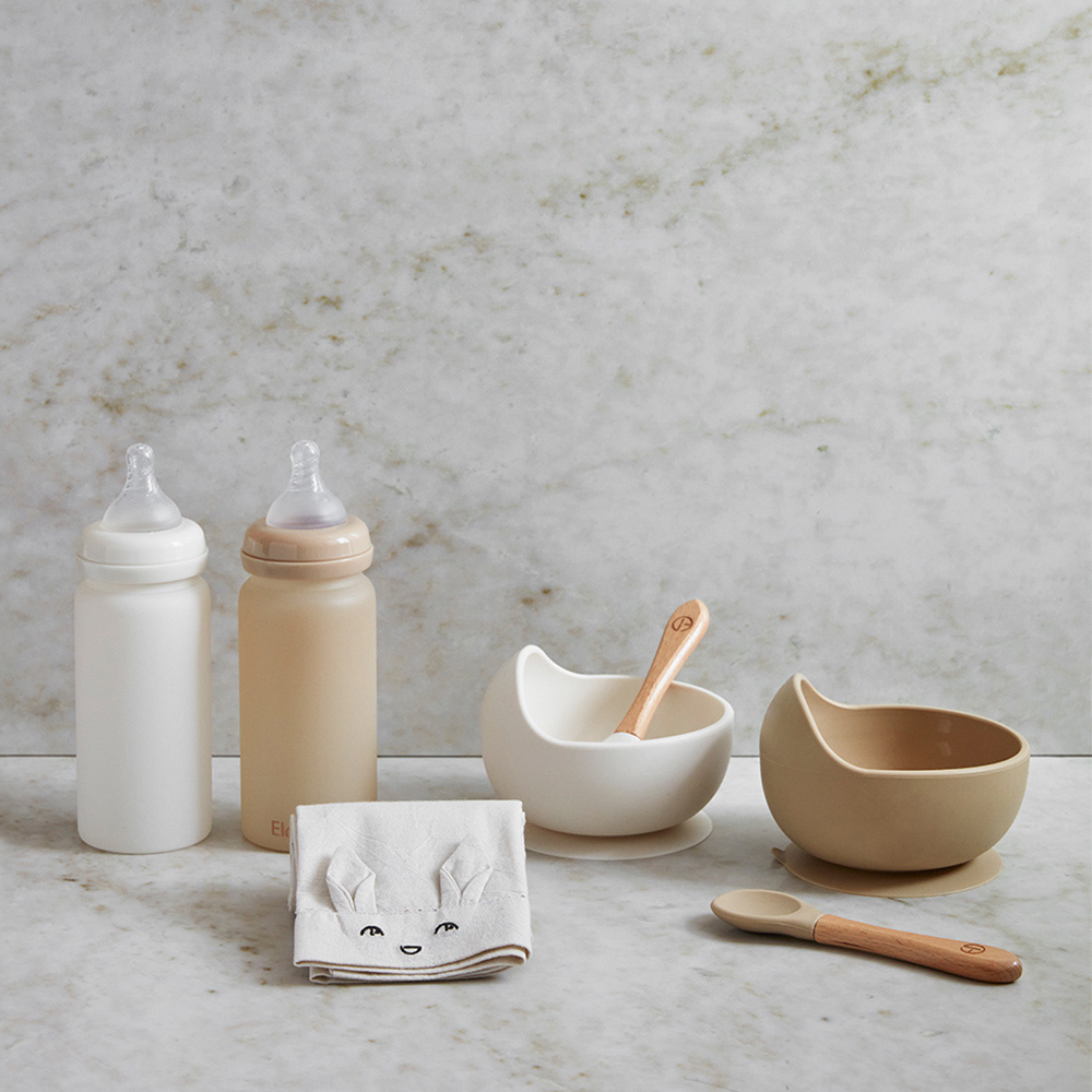 Elodie servietter 2-pak Lily White / Warm sand