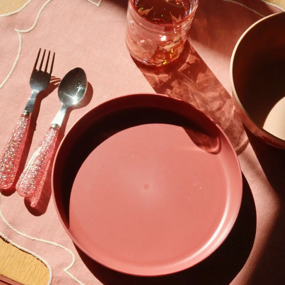 Konges Sløjd Glimmerbestik 8-pak – Sparkling Blush/Blue