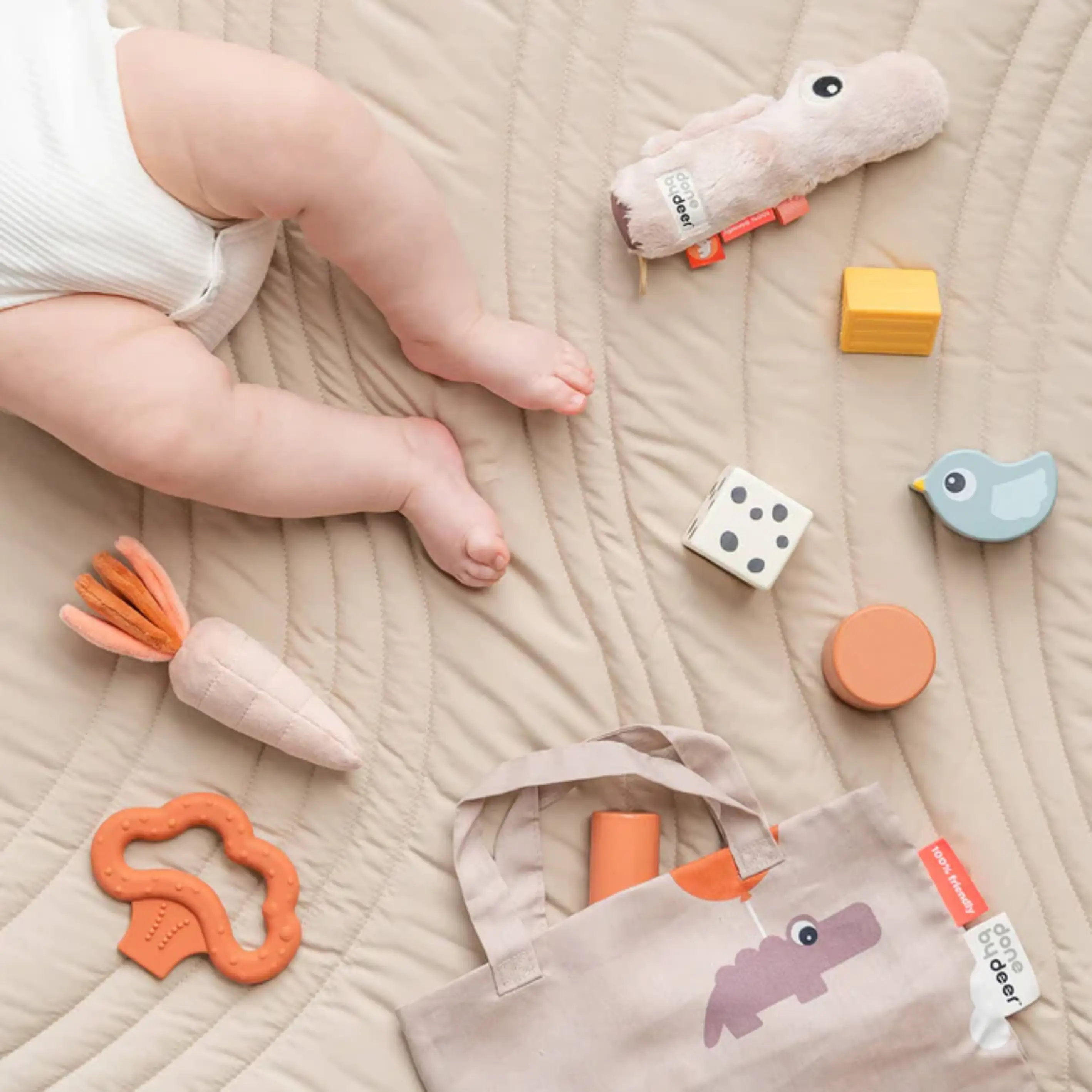 Done by Deer Sensorisk klodssæt 4 stk. Birdee Farvemix