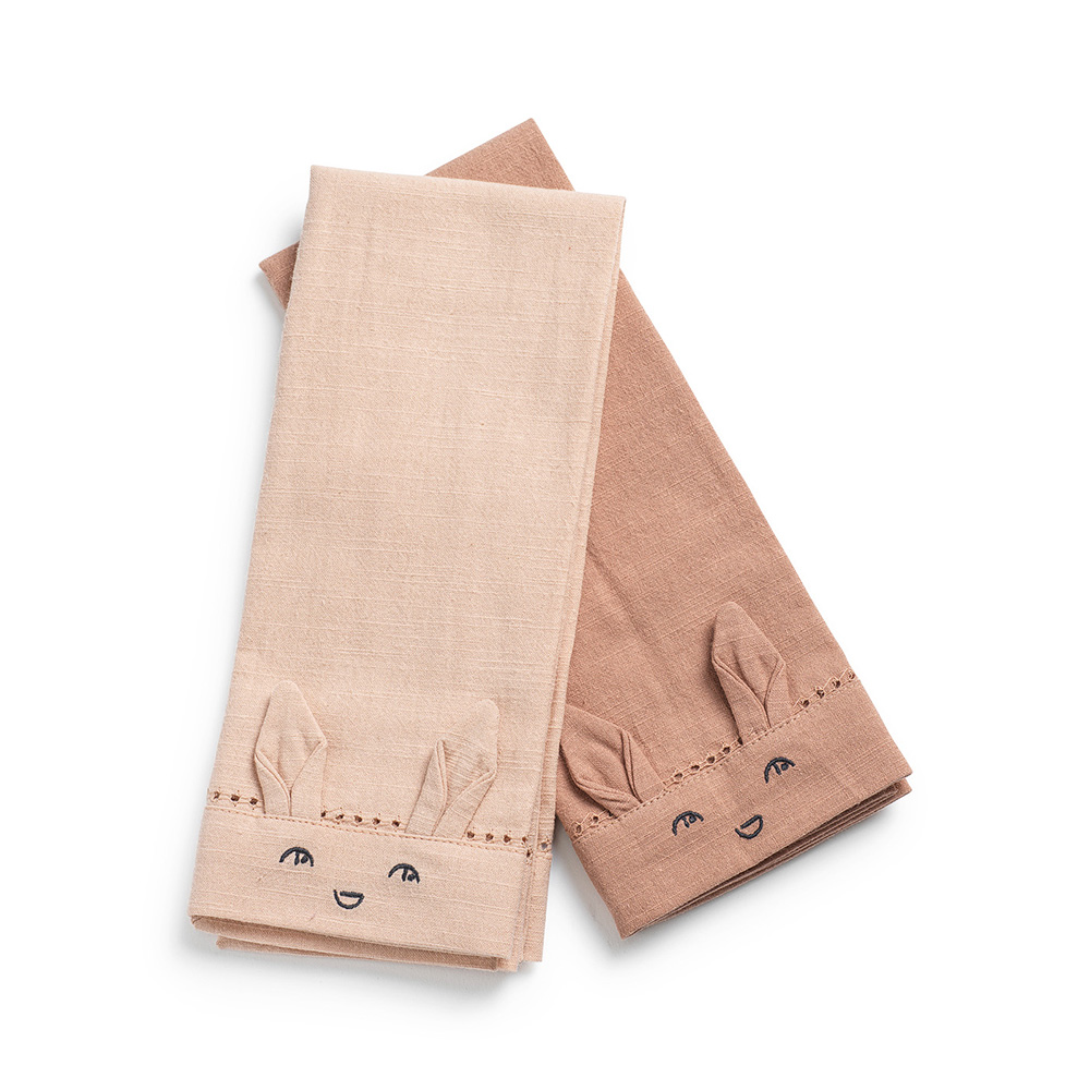Elodie servietter 2-pak Faded Rose / Powder Pink
