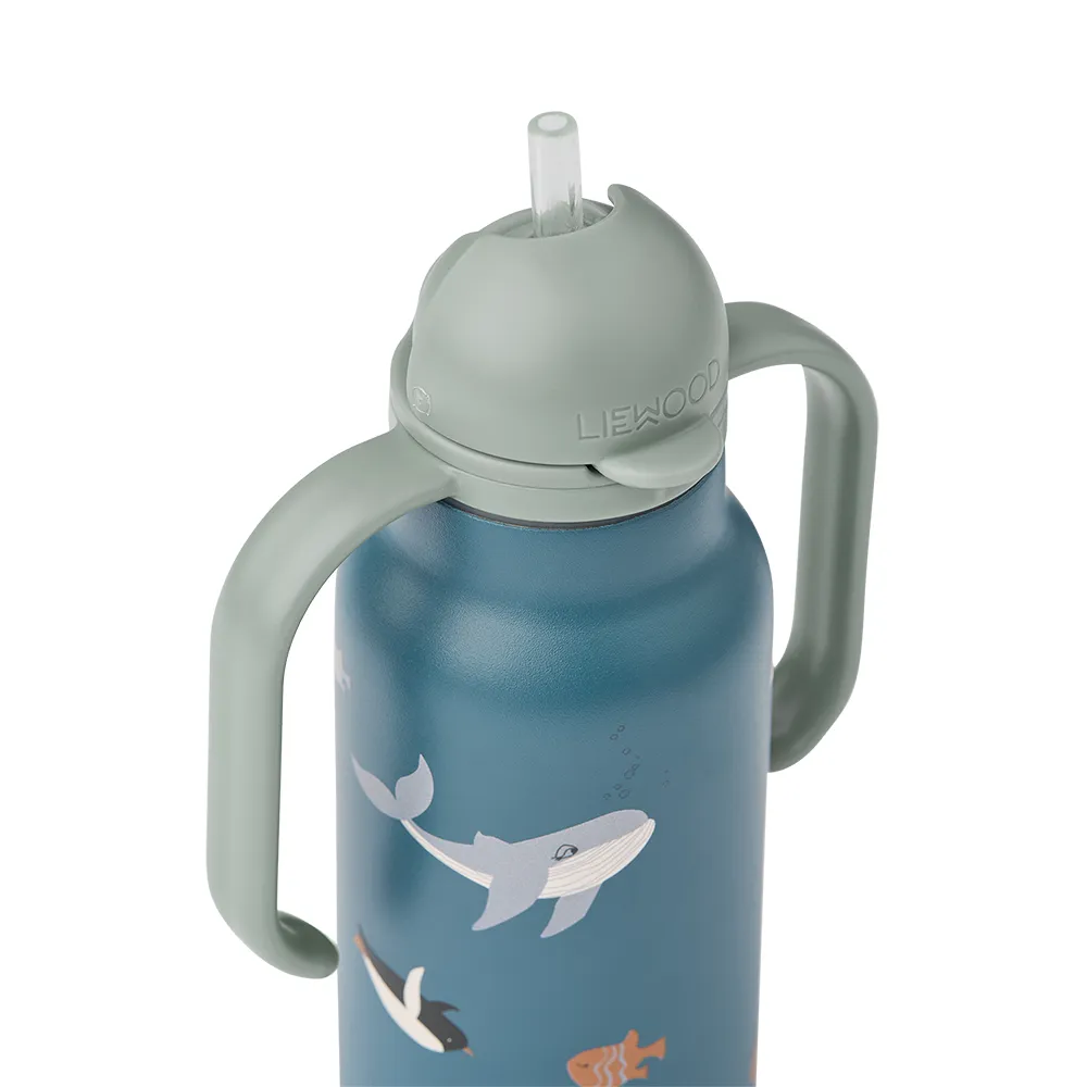 Liewood Kimmie vandflaske 250 ml Arctic Sea /  Ocean view