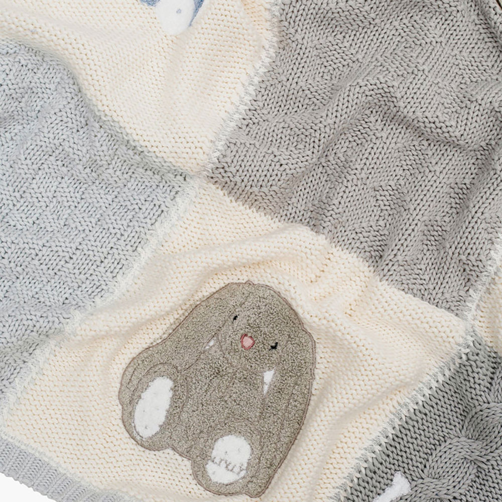 Livly Playroom Strikket Tæppe Blue