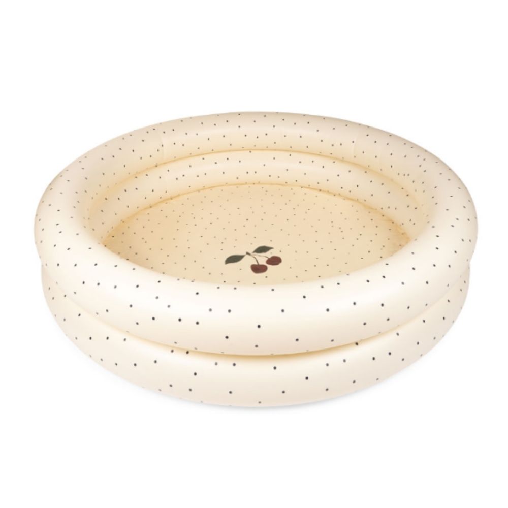 Konges Sløjd Basic 2 Ring Pool Large Navy Dots-One Size