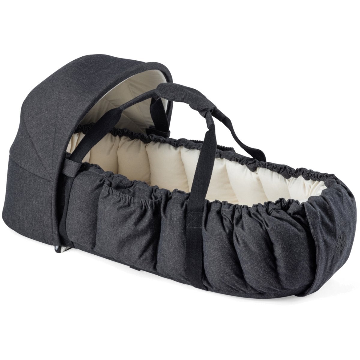 Sebra Babynest 3-i-1 med kaleche dark grey melange