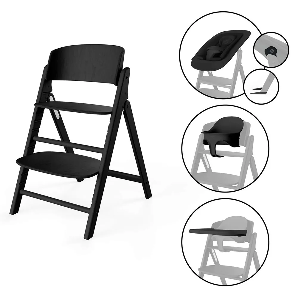 Cybex Click & Fold Spisebordsstol 4-in-1 Stunning Black