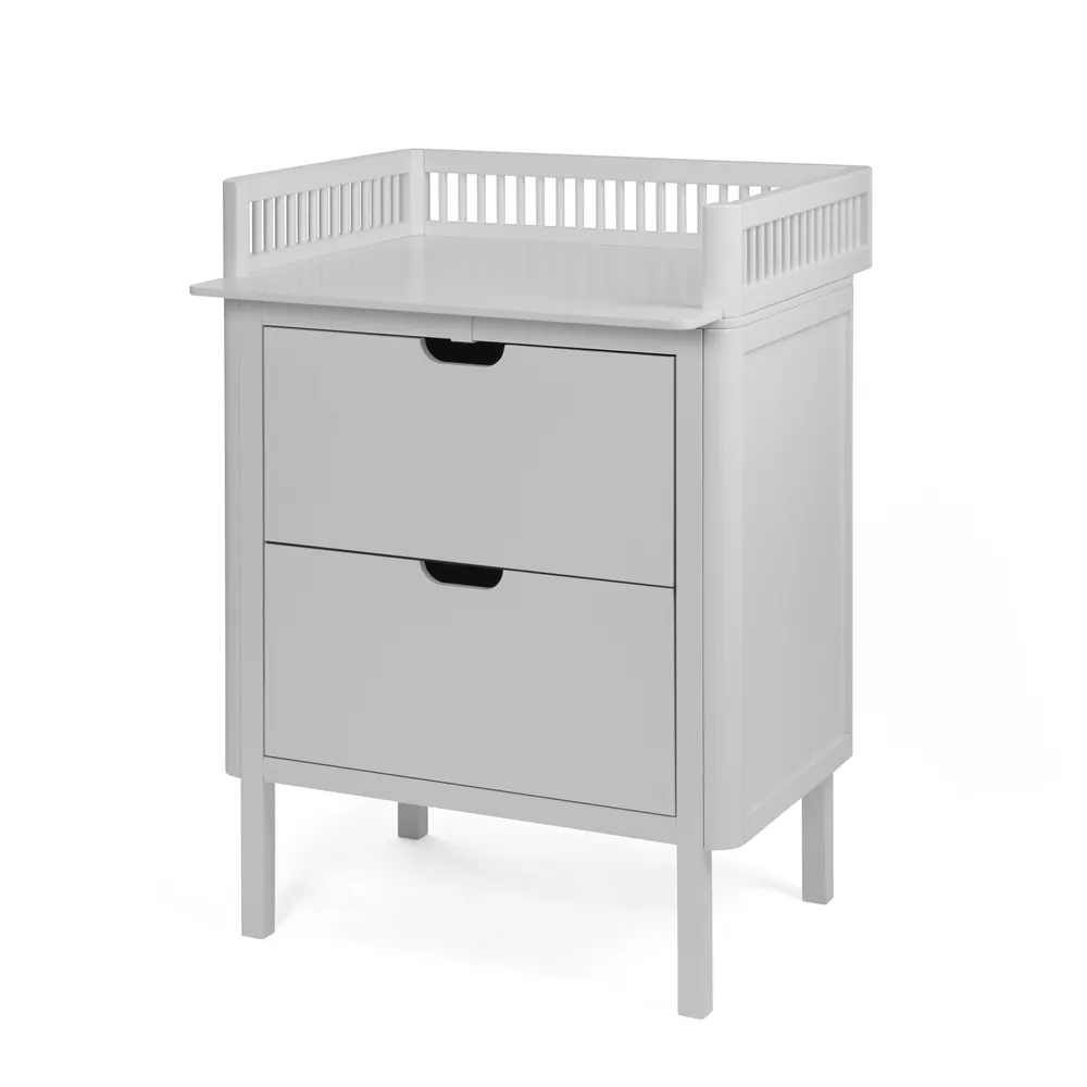 Sebra puslebord med skuffer, Stone