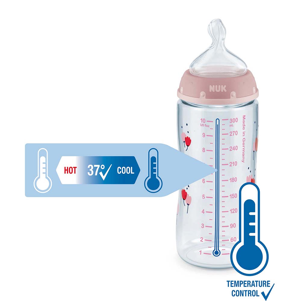 NUK First Choice+ sutteflaske 300 ml Pink