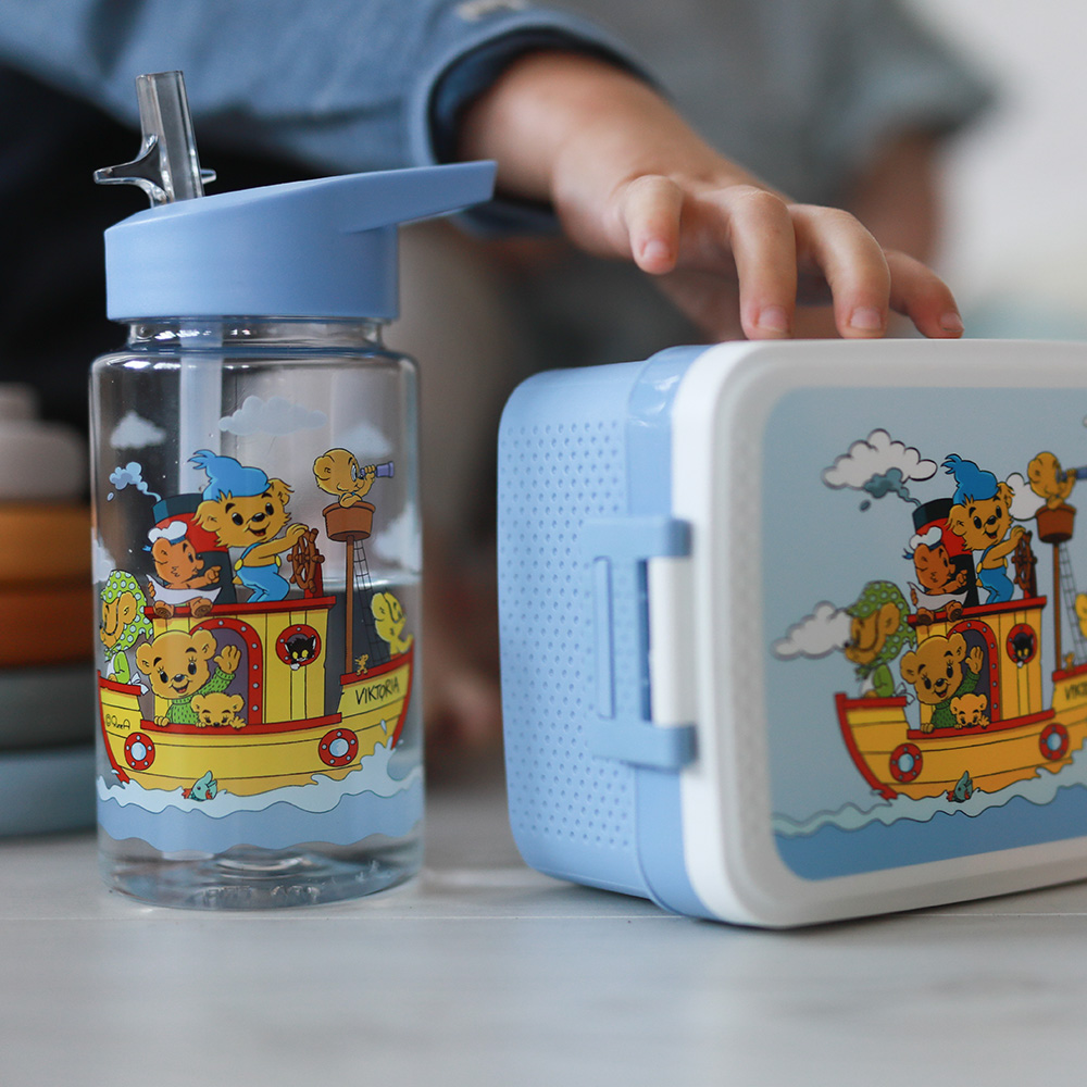 Rärr start Bamse Viktoria, plastikvandflaske