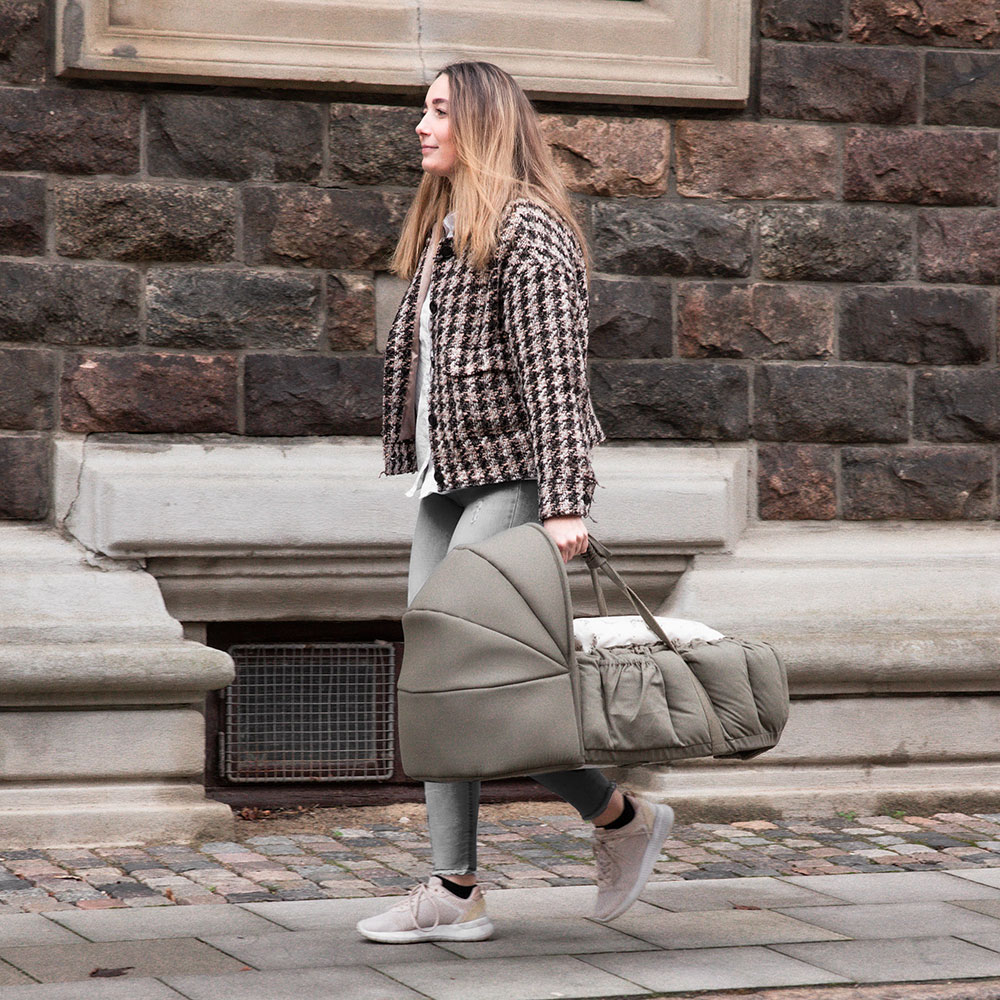 Sebra solsejl til 3-i-1 Babynest dark olive