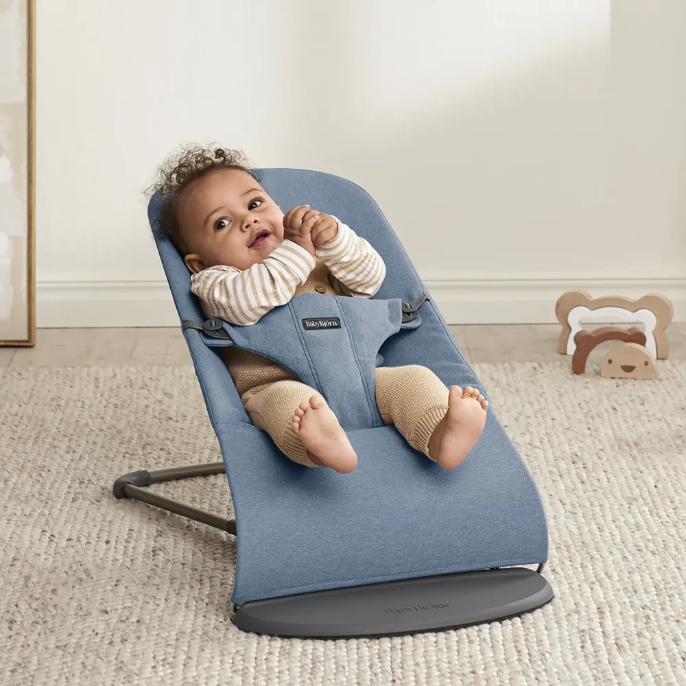 Babybjörn Babysitter Bliss woven Melange Blue