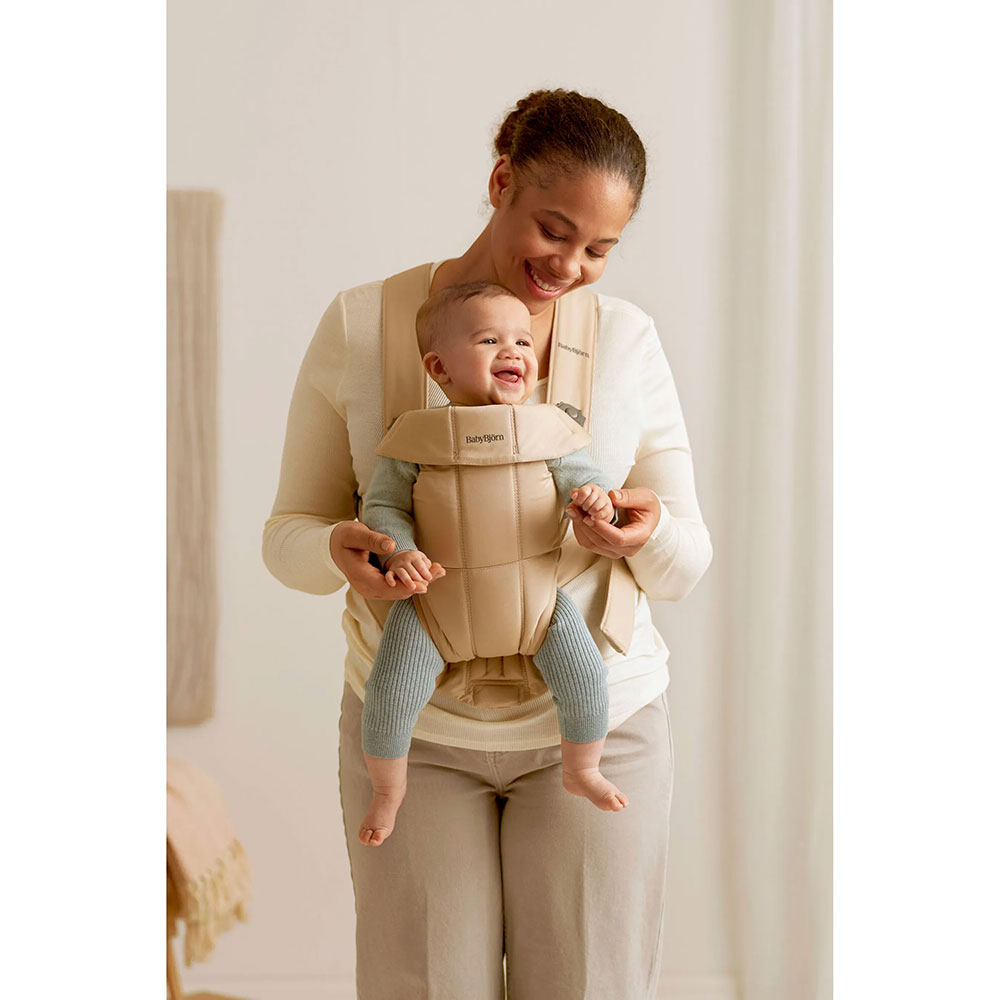 Babybjörn bæresele Mini Woven Beige
