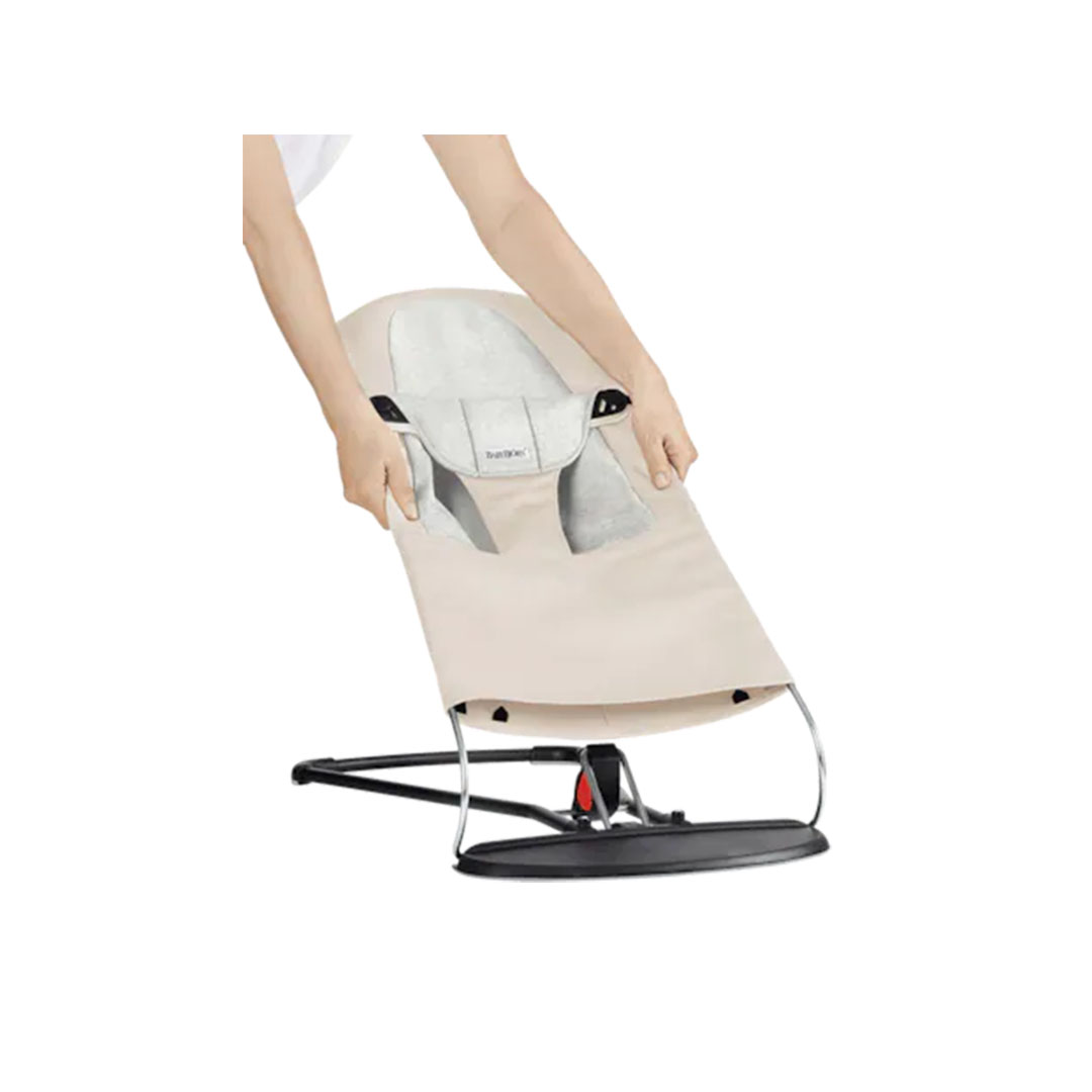 BabyBjörn Stofsæde Balance Soft, Bomuld/Jersey, Beige/Grå