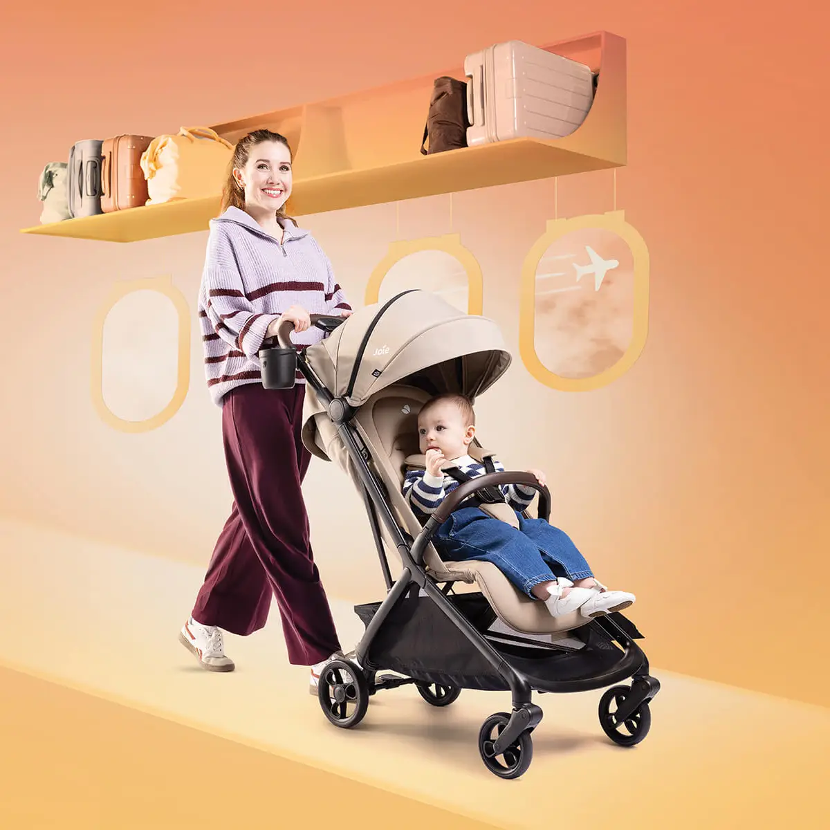 Joie Porto rejsevogn Cashew